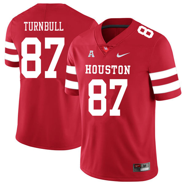 2018 Men #87 Sid Turnbull Houston Cougars College Football Jerseys Sale-Red - Click Image to Close